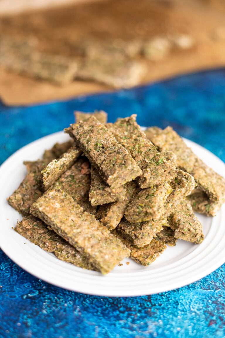 fresh mint doggie treats on a plate