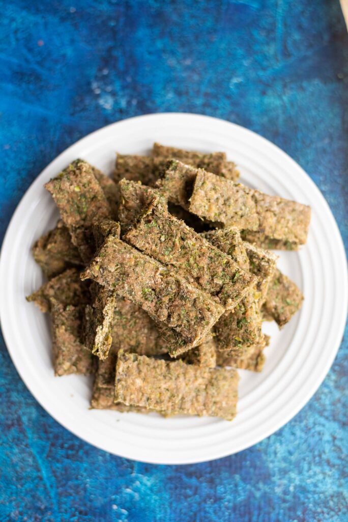 plate of mint dog treats