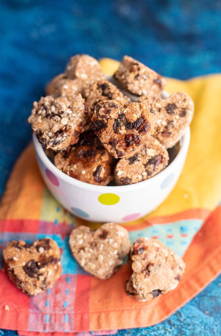 heart shaped homemade cranberry dog treats