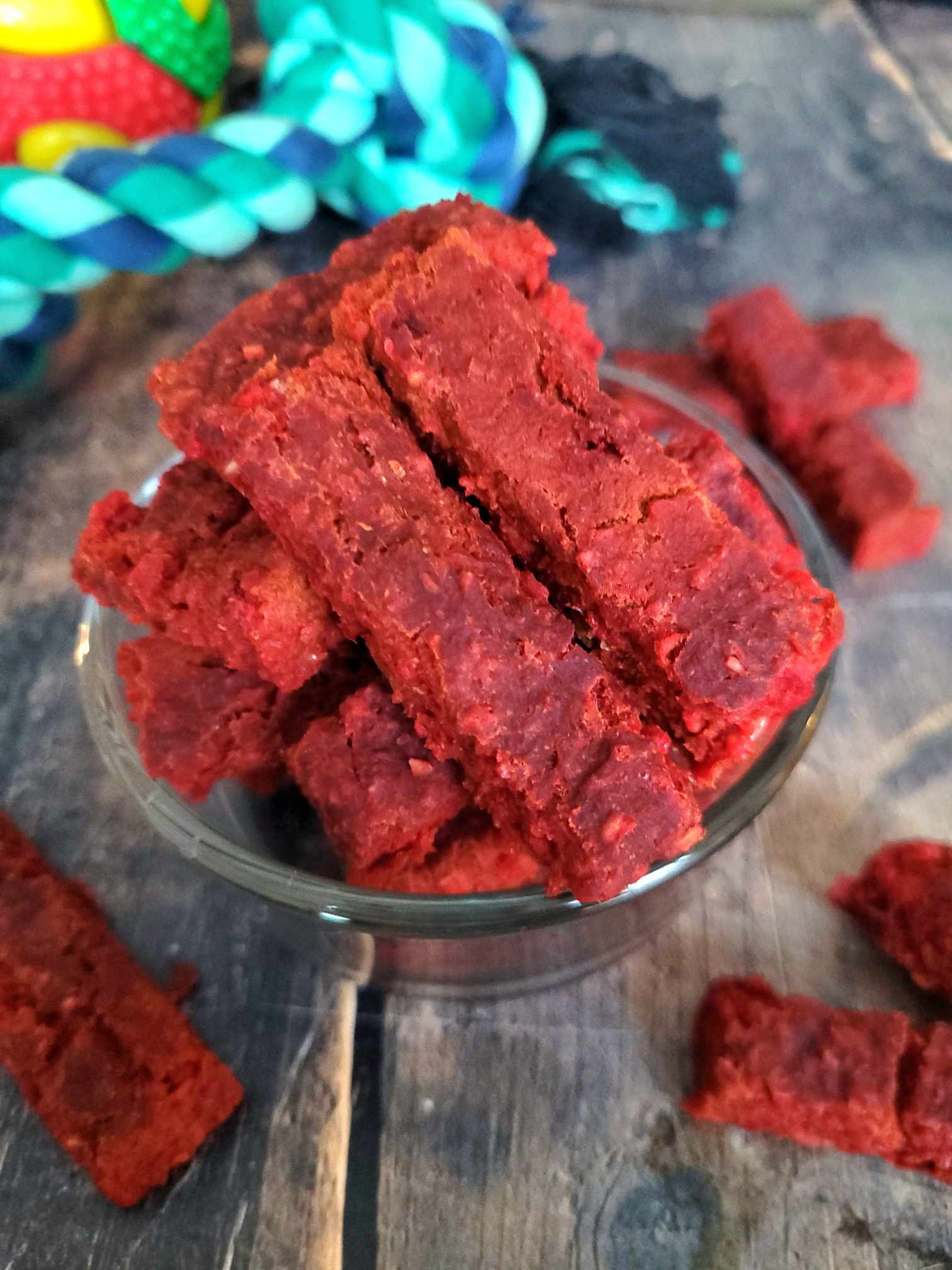 Baked Pumpkin Beet Dog Treats