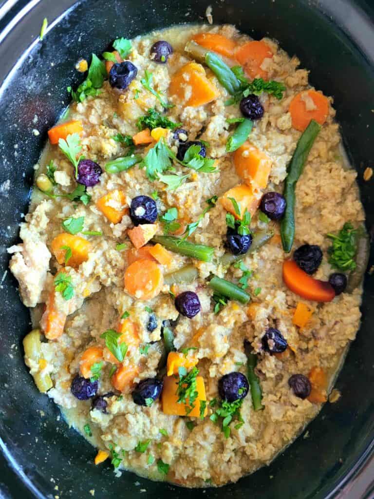 slow cooker dog food may not be pretty but sure is tasty
